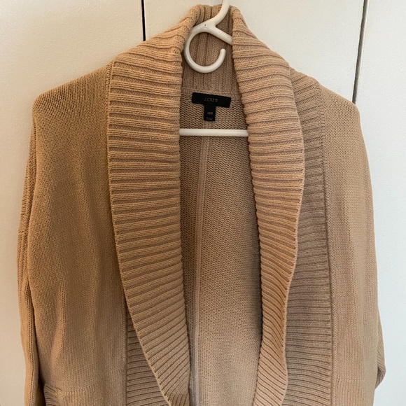 J.Crew Chunky Trim Open Cardigan (light camel) - Picture 3 of 4